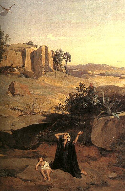  Jean Baptiste Camille  Corot Hagar in the Wilderness China oil painting art